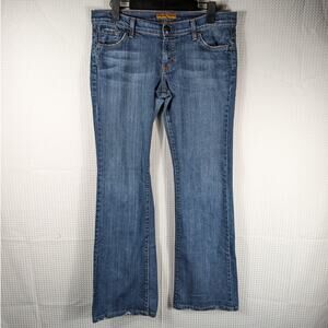 James Jeans Cured by Seun 35x32 Women’s Bootcut Flare Blue Denim USA Premium